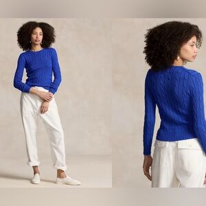 Polo by Ralph Lauren Women’s Blue Cable Knit Sweater